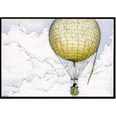 BP0196-BILHETE POSTAL SANTOS DUMONT - BALÃO BRASIL PARIS - 1998