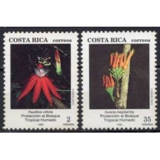COR0569N-SÉRIE PROTEÇÃO DA FLORESTA TROPICAL ÚMIDA - FLORES - COSTA RICA - 1993 - N