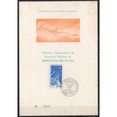 FO0013.01-FOLHINHA OFICIAL EXPOSIÇÃO FILATÉLICA DA SEMANA DA ASA - 1963 - COM FERRUGEM