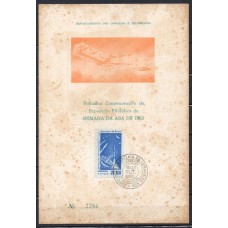 FO0013.02-FOLHINHA OFICIAL EXPOSIÇÃO FILATÉLICA DA SEMANA DA ASA - 1963 - FERRUGEM ACENTUADA