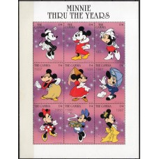 GAM2289NF-MINIFOLHA MINIE ATRAVÉS DOS ANOS - GÂMBIA - 1997 - N