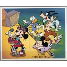 GAMB0337M-BLOCO MINIE ATRAVÉS DOS ANOS - GÂMBIA - 1997 - MINT