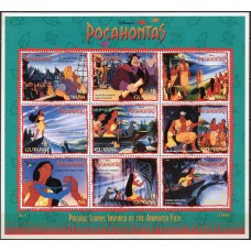 GUY3824NF-MINIFOLHA POCAHONTAS II - GUIANA - 1995 - N