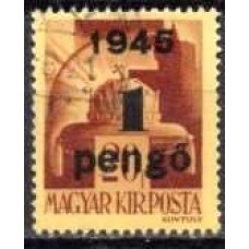 HUN0696U-SELO COROA DE SANTO ETIENE, 1P SOBRE 20FI - HUNGRIA - 1945 - U
