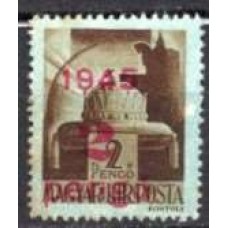 HUN0703N-SELO COROA DE SANTO ETIENE, 2P SOBRE 2P - HUNGRIA - 1945 - N