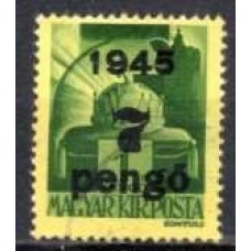 HUN0710U-SELO COROA DE SANTO ETIENE, 7P SOBRE 1FI - HUNGRIA - 1945 - U