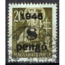 HUN0711U-SELO SANTA ELISABETH DA HUNGRIA, 8P SOBRE 20FI - HUNGRIA - 1945 - U