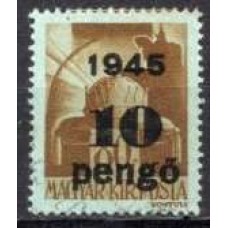 HUN0714U-SELO COROA DE SANTO ETIENE, 10P SOBRE 80FI - HUNGRIA - 1945 - U