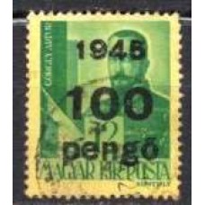 HUN0718U-SELO ARTUR GORGEY, 100P SOBRE 12FI - HUNGRIA - 1945 - U