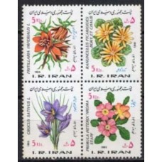 IRA1911NQ-QUADRA ANO NOVO - FLORES - IRÃ - 1985 - N