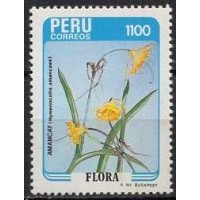 PER0822N-SELO FLOR 1100S - PERU - 1986 - N PER0822N-SELO FLOR 1100S - PERU - 1986 - N