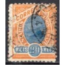 RE0100U.06-SELO MADRUGADA REPUBLICANA - MARGENS GRANDES ENTRE OS SELOS, 20 RÉIS - 1902/05 - U