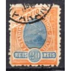 RE0100U.09-SELO MADRUGADA REPUBLICANA - MARGENS GRANDES ENTRE OS SELOS, 20 RÉIS - 1902/05 - U