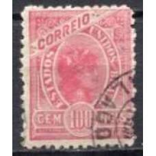 RE0102U.01-SELO MADRUGADA REPUBLICANA - MARGENS GRANDES ENTRE OS SELOS, 100 RÉIS - 1902/05 - U