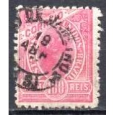 RE0102U.05-SELO MADRUGADA REPUBLICANA - MARGENS GRANDES ENTRE OS SELOS, 100 RÉIS - 1902/05 - U