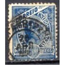 RE0103U.01-SELO MADRUGADA REPUBLICANA - MARGENS GRANDES ENTRE OS SELOS, 200 RÉIS - 1902/05 - U