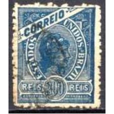 RE0103U.03-SELO MADRUGADA REPUBLICANA - MARGENS GRANDES ENTRE OS SELOS, 200 RÉIS - 1902/05 - U