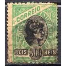 RE0104U.01-SELO MADRUGADA REPUBLICANA - MARGENS GRANDES ENTRE OS SELOS, 300 RÉIS - 1902/05 - U