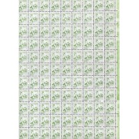 RE0597MF-FOLHA 110 SELOS TIPOS E PROFISSÕES NACIONAIS - PAPEL FOSFORESCENTE, PESCADOR - 1978/80 - BORDAS COM RESTRIÇÕES, SELOS MINT