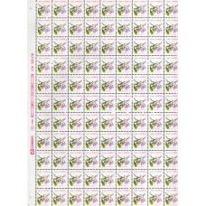 RE0693MF-FOLHA 110 SELOS FLORA BRASILEIRA FOSFORESCÊNCIA GELO, 10.000,00 - 1992 - BORDA COM POUCAS RESTRIÇÕES, SELOS MINT