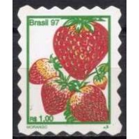 RE0743MB3A-SELO FRUTAS ONDAS 1MM, MORANGO - FUNDO B-3 IMPRESSO NO VERSO - 1997 - MINT - SEM O PAPEL BASE RE0743MB3A-SELO FRUTAS ONDAS 1MM, MORANGO - FUNDO B-3 IMPRESSO NO VERSO - 1997 - MINT - SEM O PAPEL BASE