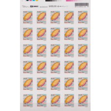 RE0824MF-FOLHA 30 SELOS INSTRUMENTOS MUSICAIS, PANDEIRO - 2002 - MÍNIMA FERRUGEM EM UMA BORDA, SELOS MINT