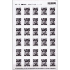 RE0828MF-FOLHA 30 SELOS OBRAS DESAPARECIDAS DE CÂNDIDO PORTINARI, CANGACEIRO - 2003 - MÍNIMA FERRUGEM NAS BORDAS, SELOS MINT