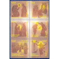 SB2229MS-SEXTILHA NATAL 99 - DIVULGAÇÃO DOS 200 ANOS DO NASCIMENTO DE JESUS CRISTO - 1999 - MINT