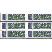 SB2237MSA-CONJUNTO 6 SELOS FELIZ 2000 COM AS VINHETAS À ESQUERDA - 2000 - MINT SB2237MSA-CONJUNTO 6 SELOS FELIZ 2000 COM AS VINHETAS À ESQUERDA - 2000 - MINT