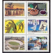 SB2613MSA-SEXTILHA ANO DO BRASIL NA FRANÇA, 1ª POSIÇÃO - 2005 - MINT