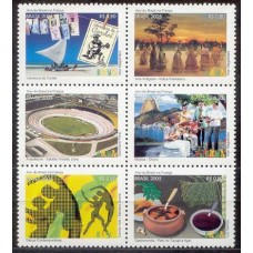 SB2613MSB-SEXTILHA ANO DO BRASIL NA FRANÇA, 2ª POSIÇÃO - 2005 - MINT