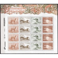 SB4200MF-FOLHA 4 SE-TENANTS ANIMAIS BRASILEIROS - 2026 - MINT