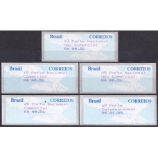 SE0007MS-SÉRIE POMBA BRANCA FUNDO AZUL FACIAIS 00,22/00,31/00,36/00,51/01,05 - 1997 - MINT