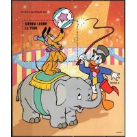 SERB0282N-BLOCO O CIRCO DE MICKEY, DONALD E PLUTO - SERRA LEOA - 1995 - N SERB0282N-BLOCO O CIRCO DE MICKEY, DONALD E PLUTO - SERRA LEOA - 1995 - N
