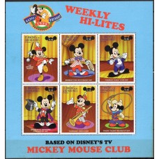 SVI3456MF-MINIFOLHA 70º ANIVERSÁRIO DO MICKEY II - SÃO VICENTE - 1998 - MINT