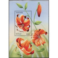 TANB0310M-BLOCO FLORES II - TANZÂNIA - 1996 - MINT