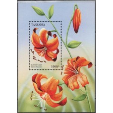 TANB0310M-BLOCO FLORES II - TANZÂNIA - 1996 - MINT
