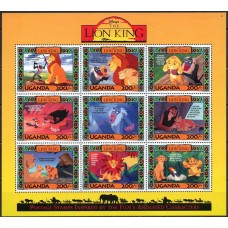 UGA1135MF-MINIFOLHA O REI LEÃO II - UGANDA - 1994 - MINT