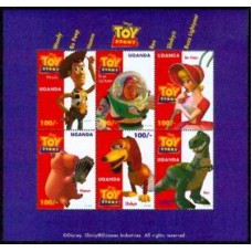 UGA1493MF-MINIFOLHA TOY STORY I - UGANDA - 1997 - MINT
