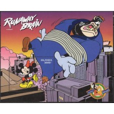 UGAB0281M-BLOCO 70º ANIVERSÁRIO DO MICKEY - UGANDA - 1998 - MINT