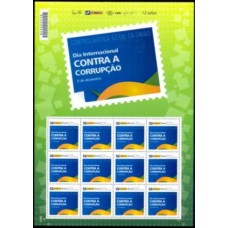 PB0003MF-FOLHA PERSONALIZADO LOGO ANTIGA ECT, DIA INTERNACIONAL CONTRA A CORRUPÇÃO - 2013 - MINT