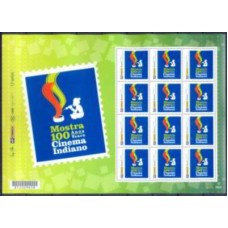 PB0005MF-FOLHA PERSONALIZADO LOGO ANTIGA ECT, CENTENÁRIO CINEMA INDIANO, LOGO - 2014 - MINT
